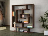 Boekenkast Sarmasik Wengé Bruin Melamine 124,8x149,4x22 cm