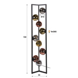 Industriële Vloerlamp Ada 9-lichts Gekleurd Glas Hoek