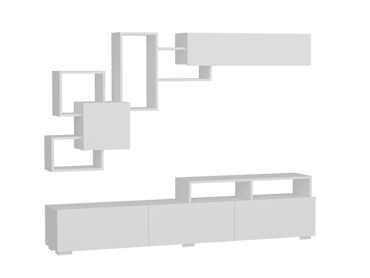 TV Meubel Set Elit Wit Melamine 210x46,8x36,8 cm