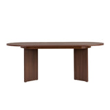 Sorell uitschuifbare eettafel walnoot 160 cm Melamine gecoat houtcomposiet