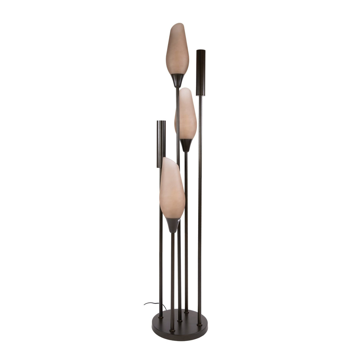 Vloerlamp Cocoon 5-lichts bruin frosted