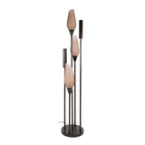 Vloerlamp Cocoon 5-lichts bruin frosted