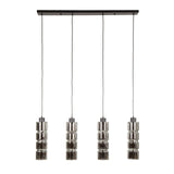 Hanglamp Kik 4-lichts cylinder glas