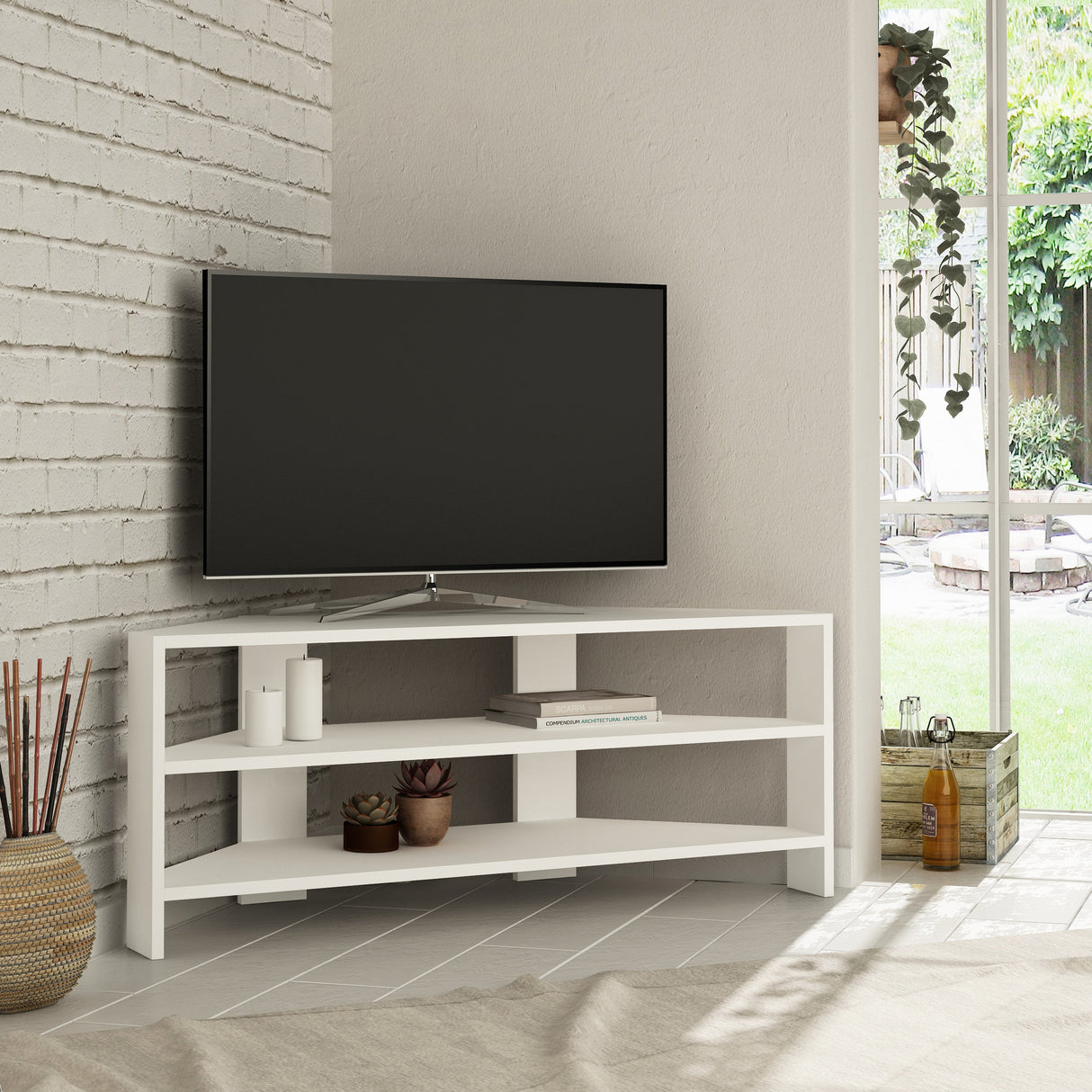 TV Meubel Thales Wit Melamine 110x45x36 cm