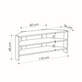 TV Meubel Thales Wit Melamine 110x45x36 cm