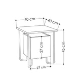 Nachtkastje Acres Donkerbruin Melamine 40x45x40 cm