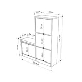 Schoenenkast Dude Naturel Melamine 105x118,5x26 cm