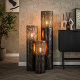 Vloerlamp cilinder Brick 90 cm zwart bruin