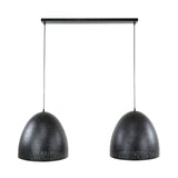 Hanglamp Kylian 2-lichts metaal zwart