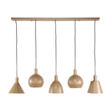 Hanglamp Sienna 5-lichts Beige 120 cm