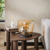 Vloerlamp Dain UP L Amberkleurig glas