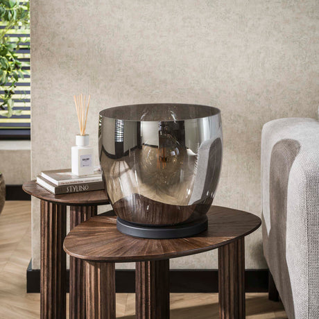 Vloerlamp Dain UP XL Chroomkleurig glas