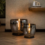 Vloerlamp Dain UP XXL Chroomkleurig glas