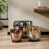 Vloerlamp Dain UP XXL Koperkleurig glas