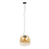 Hanglamp Dain 1-lichts XL amberkleurig glas