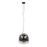Hanglamp Dain 1-lichts XL chroomkleurig glas