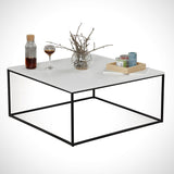 Salontafel Vierkant 75x75 cm Pola - Wit Melamine