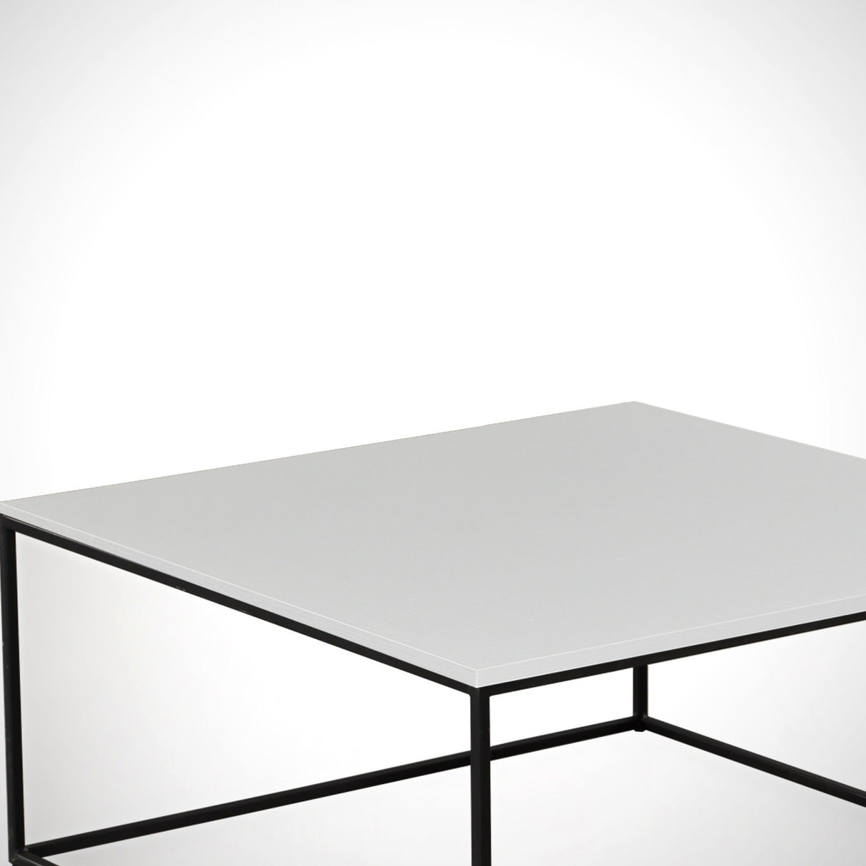 Salontafel Vierkant 75x75 cm Pola - Wit Melamine