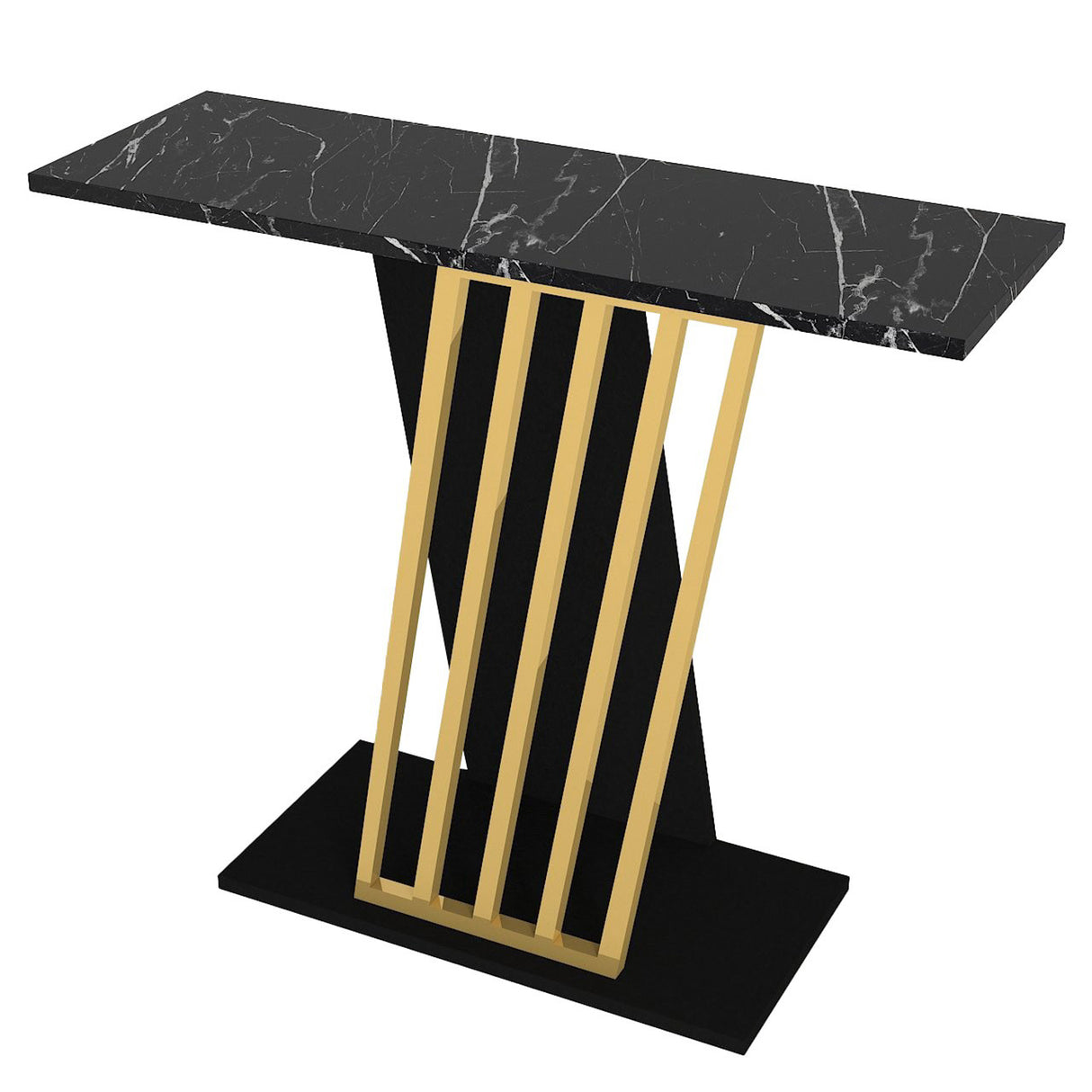 Kaptafel Grauity Zwart Goud Melamine 90x76,8x29,6 cm