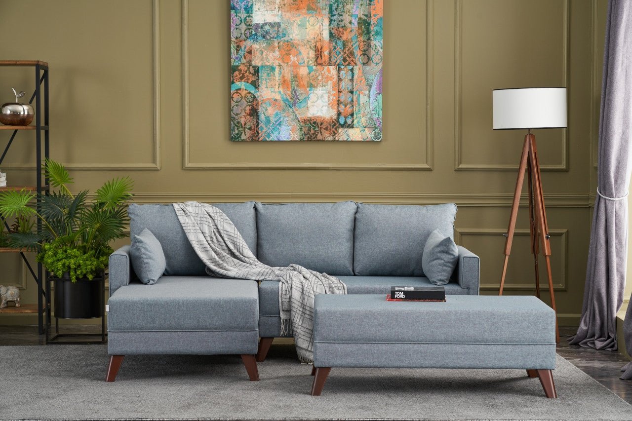 dimehouse Hoekbank met slaapfunctie Links Bella Blauw Goedkope uitverkoop | Huis & Tuin