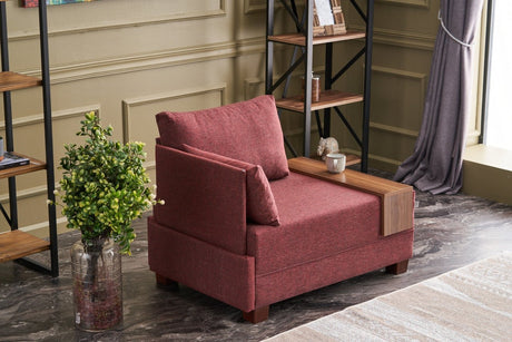 Fauteuil Links Fly Claret Rood