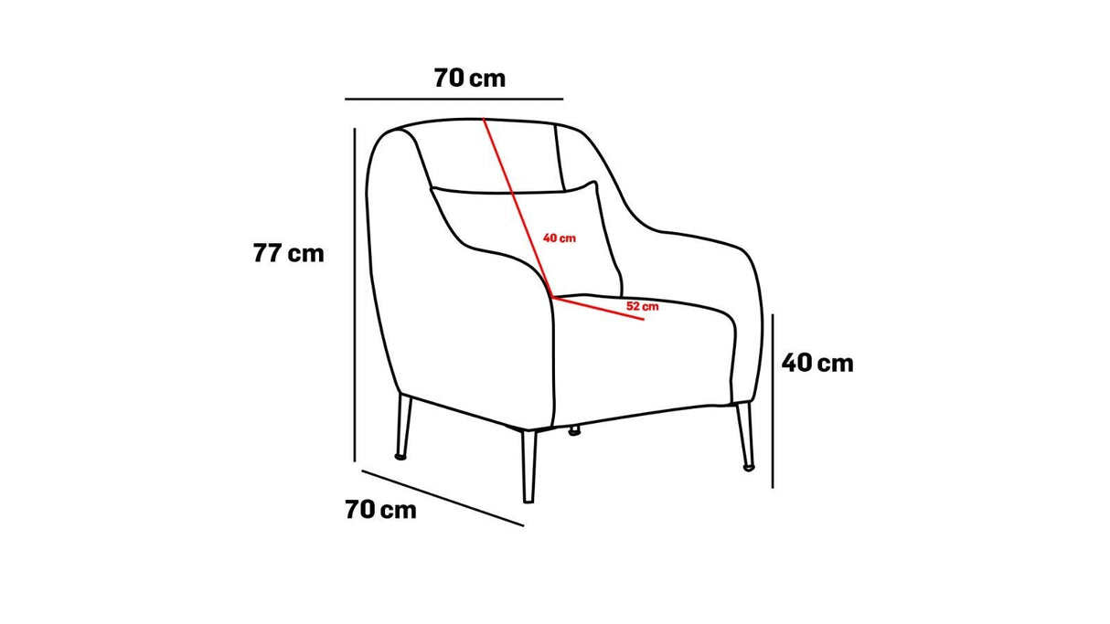 Fauteuil Simena Crème Goud