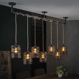 Industriële Hanglamp Twist Metaal 7-Lichts