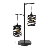 Industrial table lamp spin black 2-lights