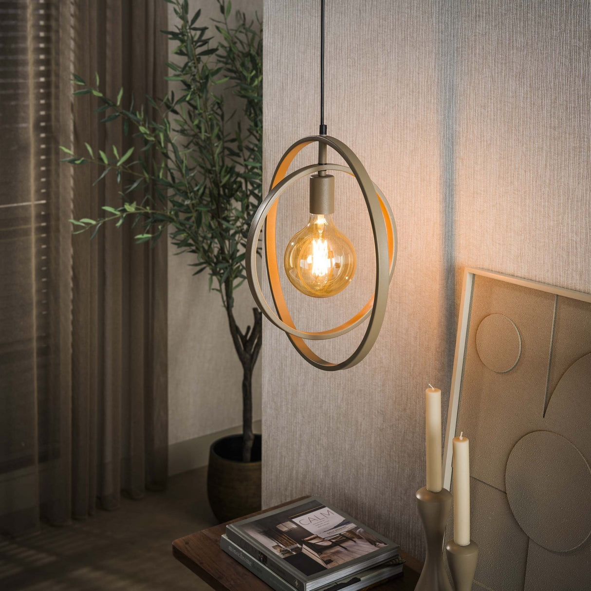 Moderne Hanglamp Beige Otan 1-lichts