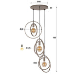 Moderne Hanglamp Beige Otan getrapt 3-lichts