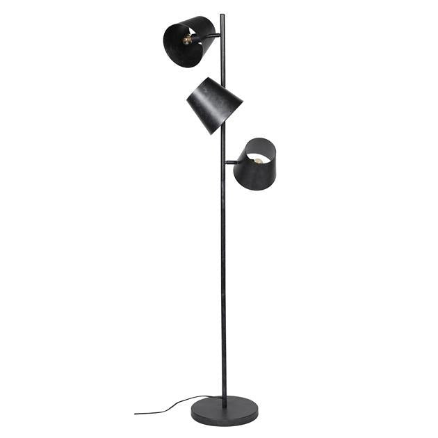 Vloerlamp Carta DH Interior Charcoal LxBxH 76x51x31 Metaal Witfoto schuin vooraanzicht