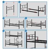 Stapelbed Kinderen - Zwart - 190x90 cm