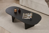 Ovalis - Wood Black 100% MELAMINE COATED PARTICLE BOARD