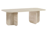 Akira salontafel travertine 120 cm Gemelamineerd houtcomposiet