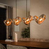 Hanglamp 8-lichts beige metaal rond Otan