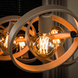 Hanglamp 8-lichts beige metaal rond Otan