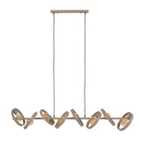 Hanglamp 8-lichts beige metaal rond Otan