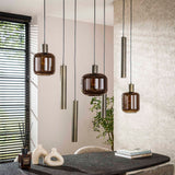 Hanglamp Dax 7-lichts brons 105 cm
