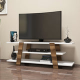 TV Meubel Flower Walnoot Wit Melamine 120x42x33,6 cm