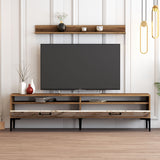 TV Meubel Set Istanbul Walnoot Wit Marmer Melamine 180x47x35 cm