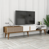 TV Meubel Milan Alt Walnoot Wit Melamine 180x40x35 cm