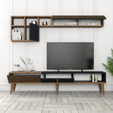 TV Meubel Set Milan TV Walnoot Antraciet Melamine 180x40x35 cm