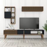 TV Meubel Set Milan TV Walnoot Antraciet Melamine 180x40x35 cm