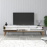 TV Meubel Valensiya Walnoot Wit Melamine 180x35x45 cm