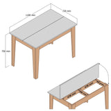 Kiev eettafel travertine 110 cm Gemelamineerd houtcomposiet