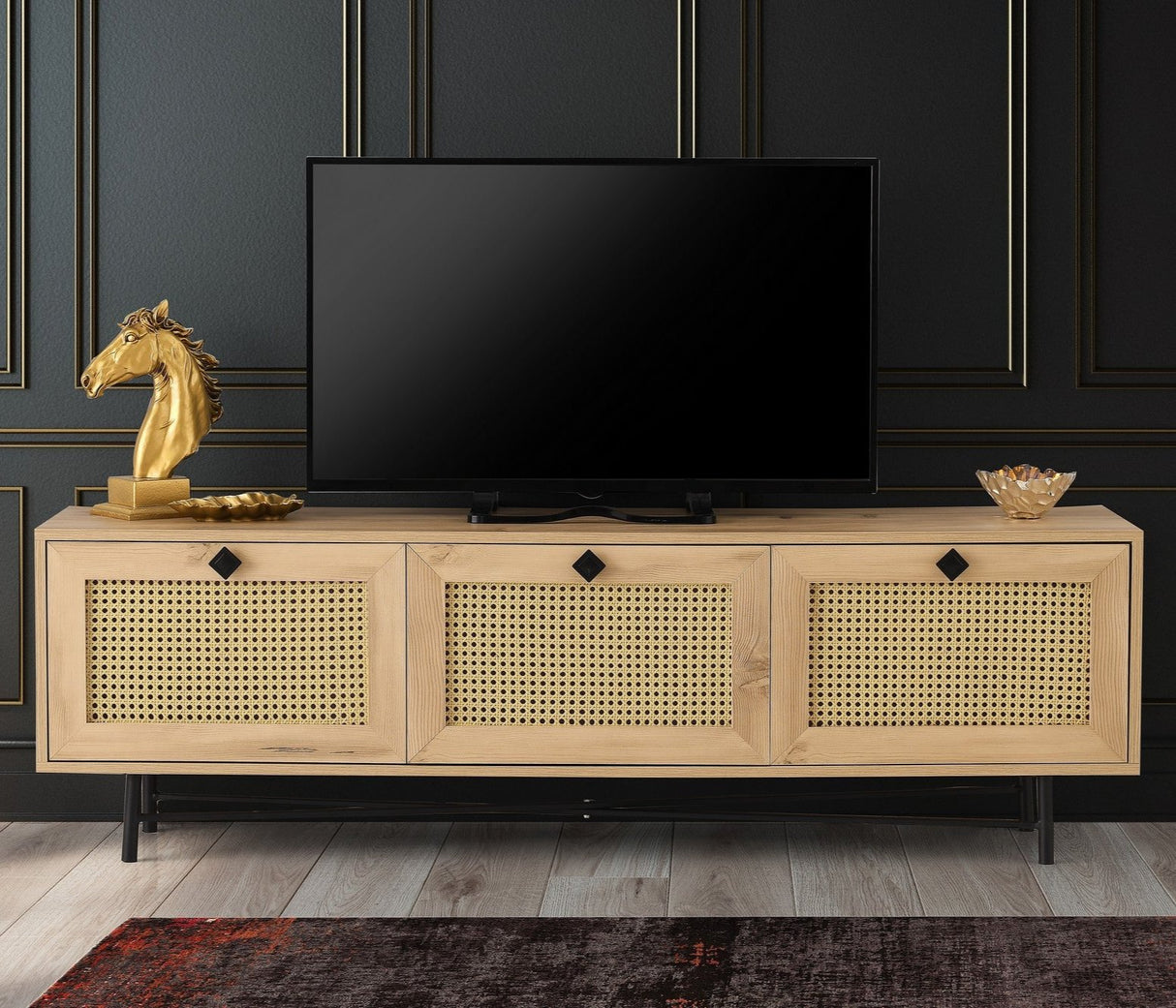 TV Meubel Alcazar Eik Melamine 180x60x40 cm