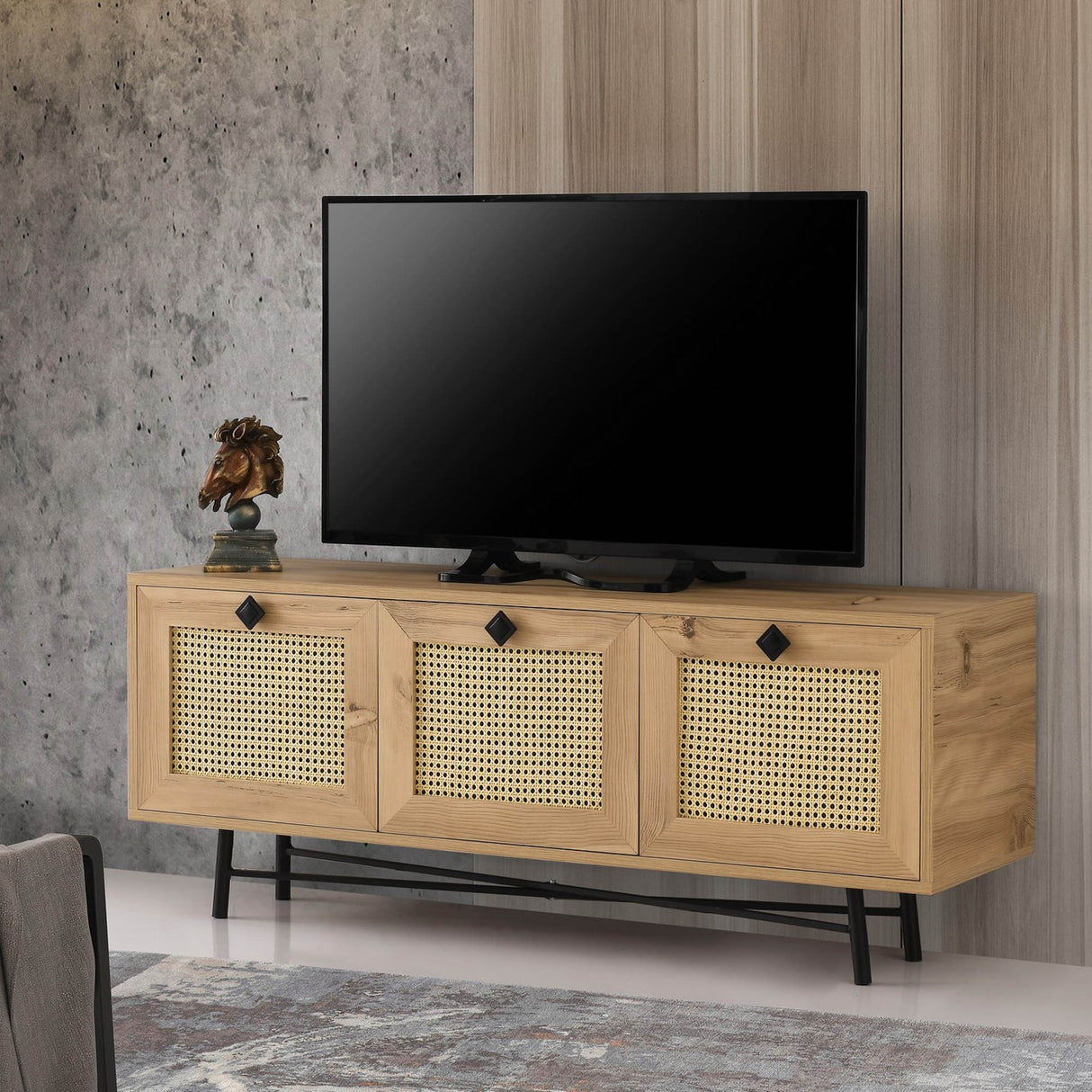 TV Meubel Alcazar Eik Melamine 140x60x40 cm