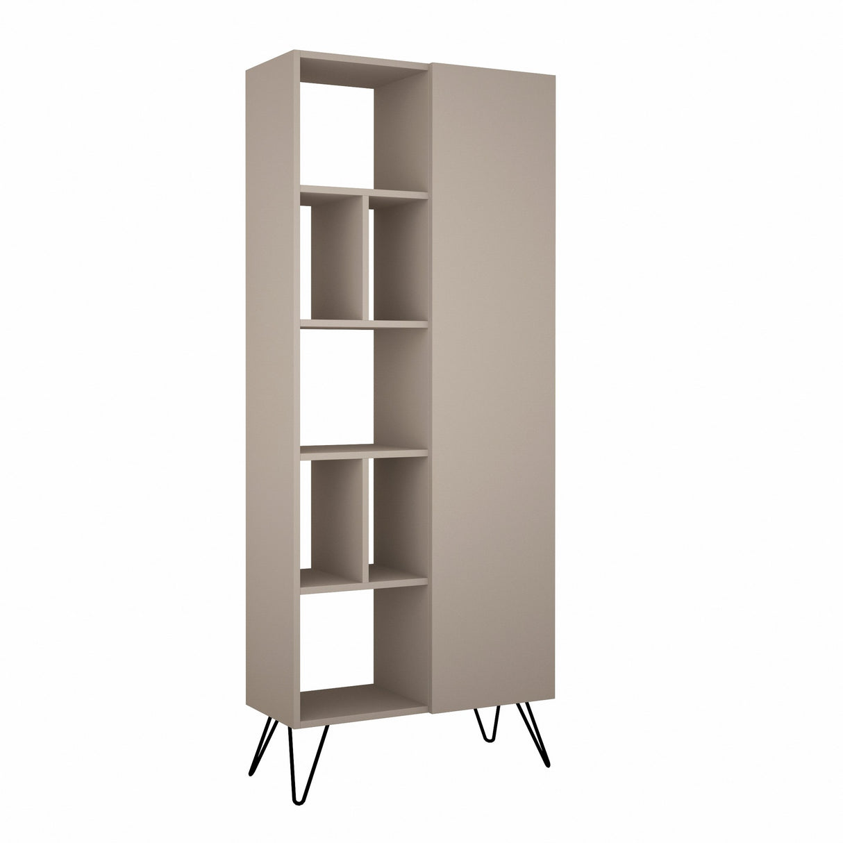 Boekenkast Jedda Mokka Melamine 79x190x32 cm