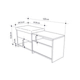 Schoenenkast Filux Naturel Melamine 120,3x51x40,5 cm