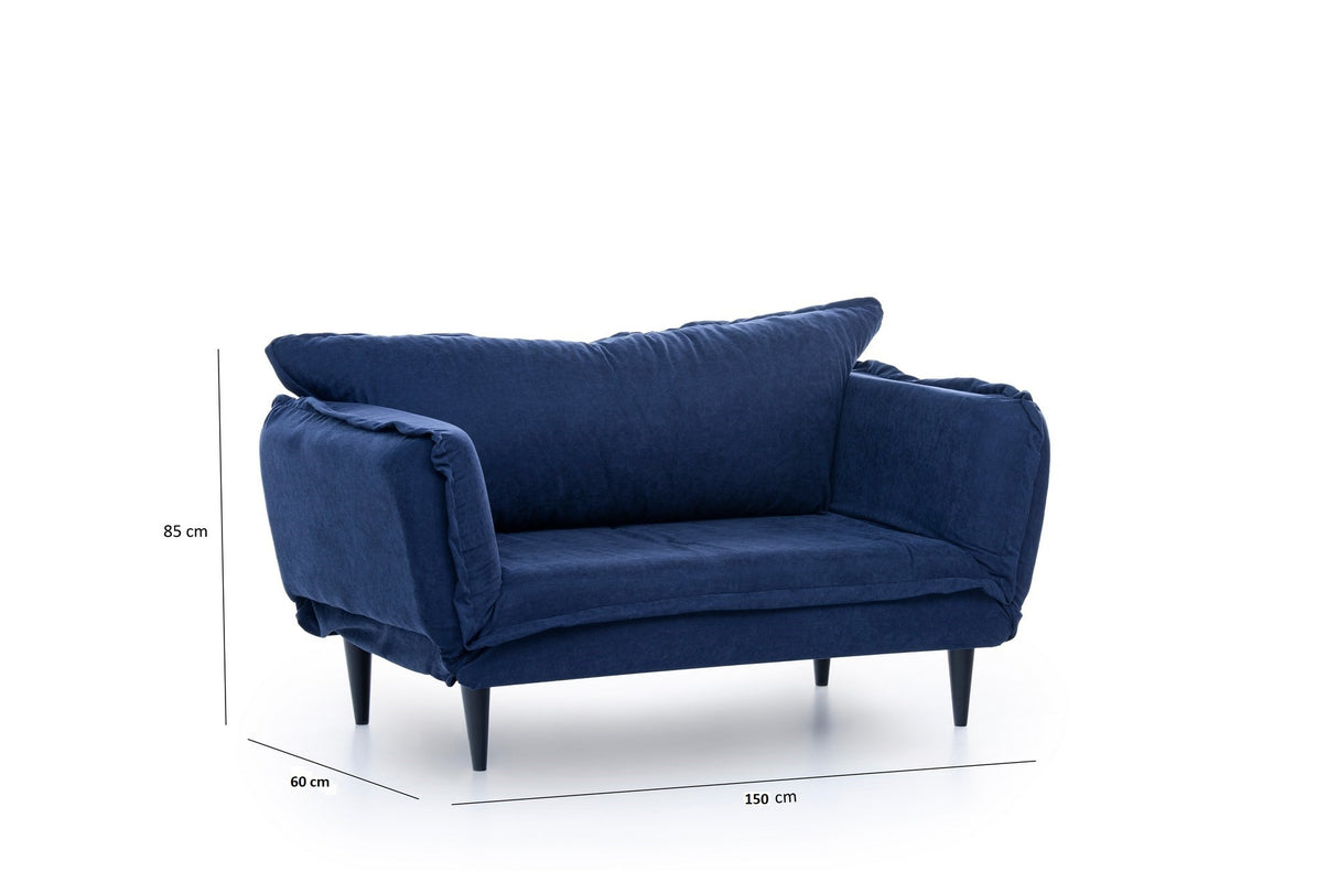 2-zits Slaapbank Vino Daybed Navy Blauw